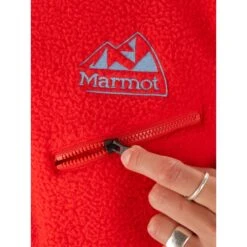 Marmot 94 E.C.O. Recycled Fleece Pullover Women - Victory Red/getaway Blue -Marmot marmot 94 eco recycled fleece pullover women victory red getaway blue 6 1429136