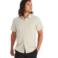 Marmot Aerobora Short Sleeve Shirt - Sandbar
