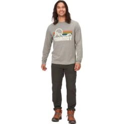 Marmot Coastal Longsleeve Tee - Charcoal Heather -Marmot marmot coastal long sleeve tee charcoal heather 3 1531941