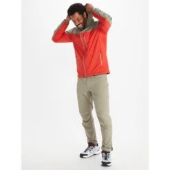 Marmot Ether DriClime Hoody Jacket - Vetiver/victory Red -Marmot marmot ether driclime hooded jacket vetiver victory red 5 1405742