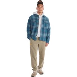Marmot Incline Heavy Flannel Long Sleeve Shirt - Moon River -Marmot marmot incline h flannel long sleeve shirt moon river 3 1532661