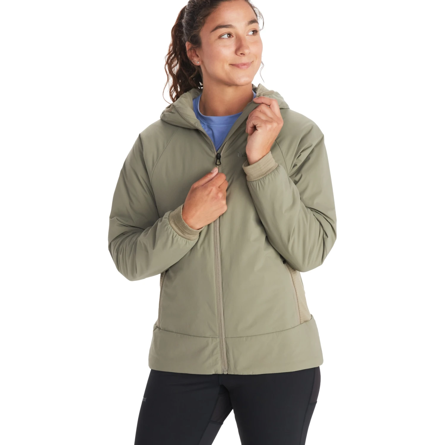 Marmot Novus LT Hybrid Hoody Jacket Women - Vetiver 1 Marmot Novus LT Hybrid Hoody Jacket Women - Vetiver