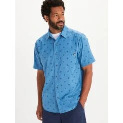 Marmot Sugar Pine Short Sleeve Shirt - Varsity Blue Sunburst -Marmot marmot sugar pine short sleeve shirt varsity blue sunburst 3 1172419
