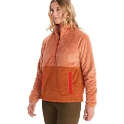 Marmot Women Homestead Fleece 1/2 Zip Pullover - Rose Gold/copper