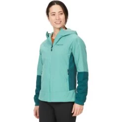 Marmot Women's Novus LT Hybrid Hooded Jacket - Blue Agave/dark Jungle