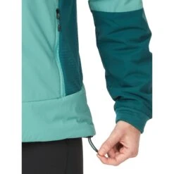 Marmot Women's Novus LT Hybrid Hooded Jacket - Blue Agave/dark Jungle -Marmot marmot women s novus lt hybrid hooded jacket blue agave dark jungle 8 1537562